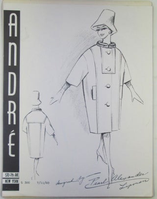 Item #020292 Andre Studios Fashion Sketch Reproductions (small archive of 14). Pearl Alexander,...