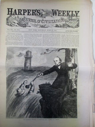 Item #020311 Harper's Weekly. June 27, 1868. Thomas Nast, Wilkie Collins, artist, author