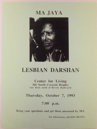 Item #020425 Ma Jaya Lesbian Darshan Event Flyer/Handbill