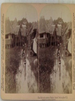 Item #020609 Flood Tides in the Outskirts of Manila-"Shacks" Built on Piles. Manila,...