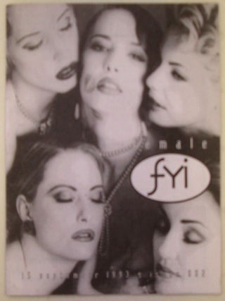 Item #020642 Female fyi. Issue 002. 15 September 1993. Rita Boyadjian, and publisher