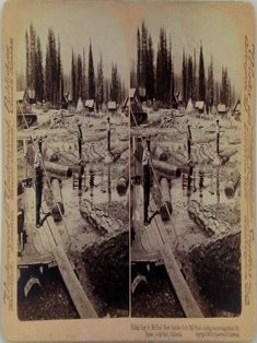 Item #020658 [Logging] Pulling Logs in McCloud River Lumber Co.'s Mill Pond. Stereographic,...