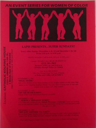 Item #020744 LAPIS. An Event Series for Women of Color. LAPIS Presents…Super Sundays!! Event Flyer
