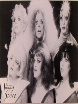 Item #020818 Vegas In Space. It's a Babes Only World Film Showing Promotional Postcard