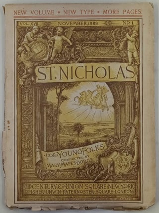 Item #020822 St. Nicholas November,1889. With an Article on Football. Walter Camp, Frederic...