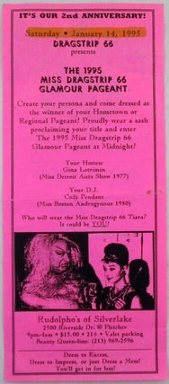 Item #020845 It's Our Second Anniversary! Saturday. January 14, 1995. Dragstrip 66 presents The...