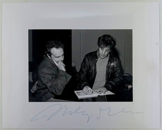 Item #020859 Philip Glass Signed 8 by 10 photo. Philip Glass, autograph