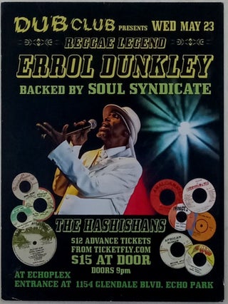 Dub Club Presents Cocoa Tea, Eljai Wed. June 6 (2018) w/Dub Club Presents Reggae Legend Errol Dunkley backed by Soul Syndicate, The Hashishans Wed. May 23 (2018) Event Handbill.