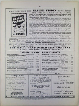 Peter Warlock's Pentagram. March, 1956. Volume 10, No. 6