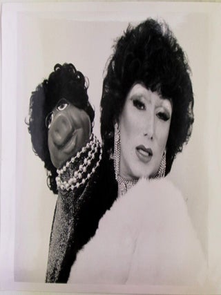 Six 8 by 10 glossy photos of a Drag Performer, perhaps Musty Chiffon