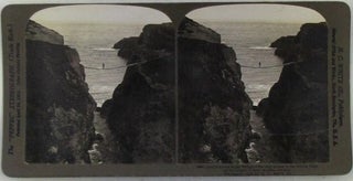 Item #020966 Carrick-a-rede Rope Bridge (Ireland) Stereographic, Stereoscope, Stereoview Photograph