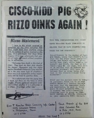 Item #020967 Philadelphia Branch of the Black Panther Party. Cisco-Kidd Pig Rizzo Oinks Again!