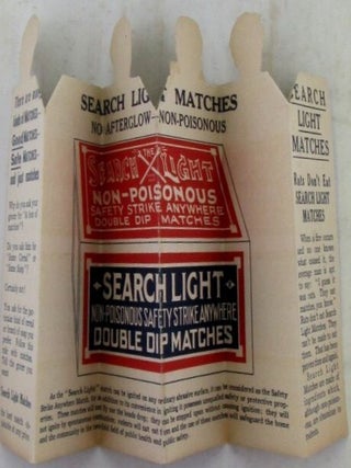Search Light Matches Fold out Pop Up/Moveable Advertisement.