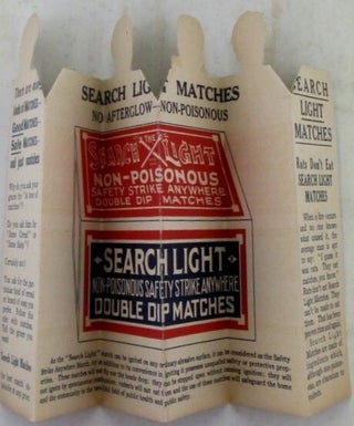 Search Light Matches Fold out Pop Up/Moveable Advertisement.