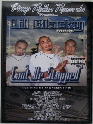 Item #021016 Lil Blacky Promotional Postcard. Pimp Rollin Records Presents…Lil Blacky...