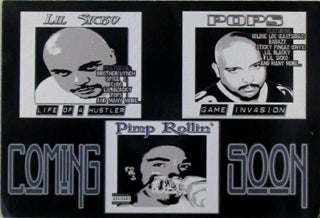 Lil Blacky Promotional Postcard. Pimp Rollin Records Presents…Lil Blacky Presents…Can't Be Stopped.
