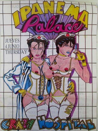 Ipanema Palace Marbella Discoteque Event Flyer. Discoteca Crazy Hospital Party. Thursday June 4th