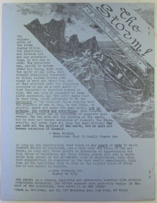 The Storm. A Journal for Free Spirits. April 1, 1976. First issue.