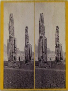 Item #021113 Egypt-Thebes. The Colossi on the Plain of Thebes Stereographic, Stereoscope,...