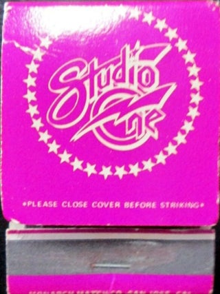 Item #021134 Studio One Discotheque Matchbook Cover. LGBTQ