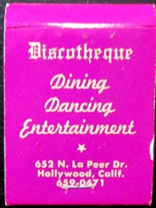 Studio One Discotheque Matchbook Cover