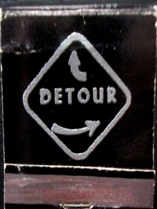 Item #021136 Detour. Leather/Western Liquor Bar Matchbook Cover. LGBTQ