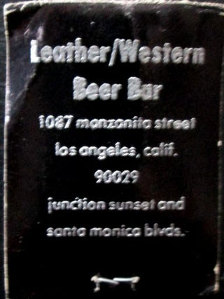 Detour. Leather/Western Liquor Bar Matchbook Cover
