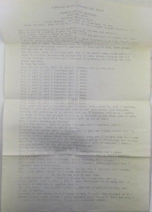Item #021170 Portland Maine Chapter Red Cross Directions for Knitting Army and Navy Knitted...