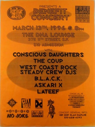 Item #021234 Hip Hop Slam, Free Radio Legal Defense Fund Presents A Benefit Concert. March 13th,...