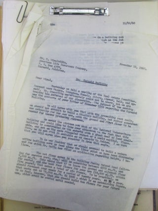Item #021294 Archive of typed Letters, Correspondence and Business Papers relating to An American...