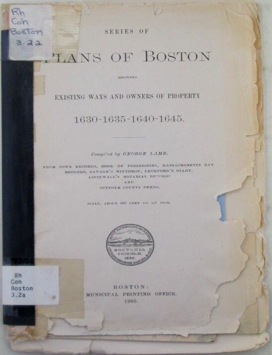 Item #021305 Series of Plans of Boston Showing Existing Ways and Owners of Property 1630-1635-1640-1645. George Lamb.