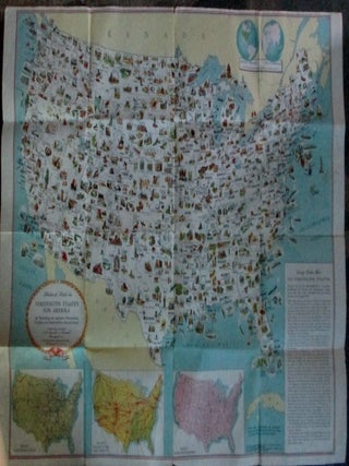 Item #021338 Illustrierte Karte der Vereinigten Staaten von Amerika
