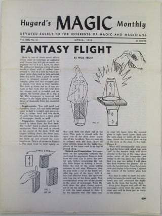 Item #021363 Hugard's Magic Monthly. April 1956. Jean Hugard, Nick Trost