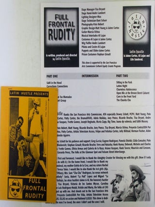 Latin Hustle Presents Full Frontal Nudity Promotional Handbill and Postcard. Jaime Cortez, Al Lujan, Sandoval.