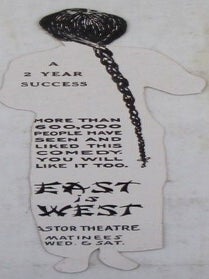 East is West With Fay Bainter Promotional Paper Doll Circa 1920.