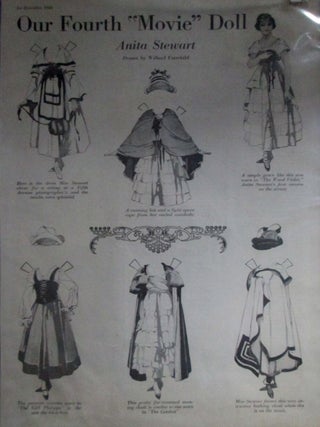 Item #021438 Our Fourth "Movie" Doll. Anita Stewart. Paper Doll Leaf from Ladies' World,...