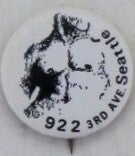 Item #021547 922 3rd Ave. Seattle Gay (Leather) Bar Pinback. LGBTQ+ Ephemera