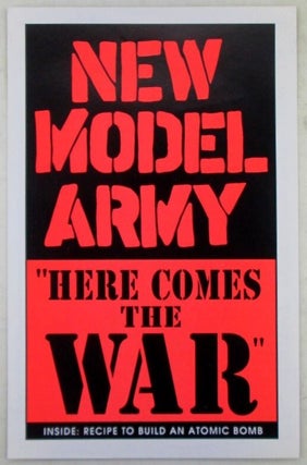 Item #021636 New Model Army. "Here Comes the War" Recipe to Build an Atomic Bomb Promotional Leaflet