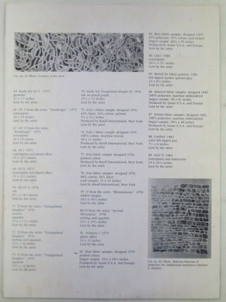 The Woven and Graphic Art of Anni Albers. June 12, 1985-January 6, 1986