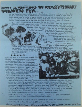 Revolutionary Women Are Meeting Event Flyer.
