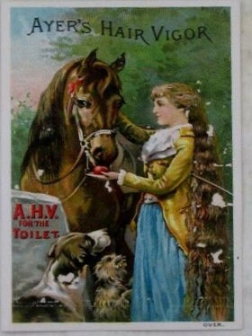 Item #021656 Ayer's Hair Vigor Trade Card Advertisement