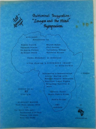 Item #021662 1st Annual Subliminal Suggestion: "Images and the Mind" Symposium Event Flyer