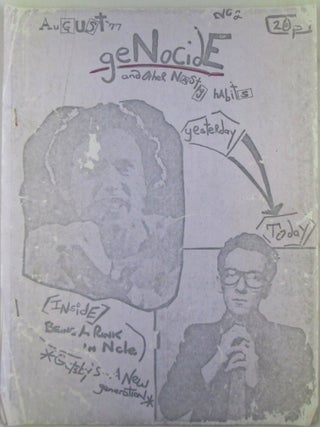 Item #021671 Genocide and Other Nasty Habits. August '77. Tony Fiddes, author and publisher
