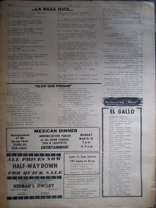 El Gallo. March, 1968. Vol. 1, No. 8