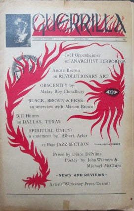 Item #021742 Guerrilla. January, 1967. Volume 1, Number 1. Allen Van Newkirk, John Sinclair,...