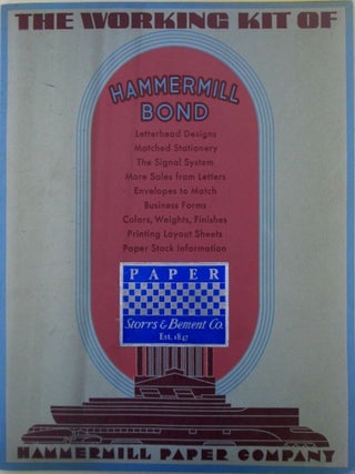 Item #021756 The Working Kit of Hammermill Bond. Hammermill Paper Company Sample Folder
