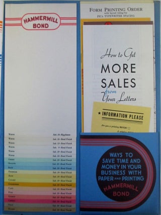 The Working Kit of Hammermill Bond. Hammermill Paper Company Sample Folder
