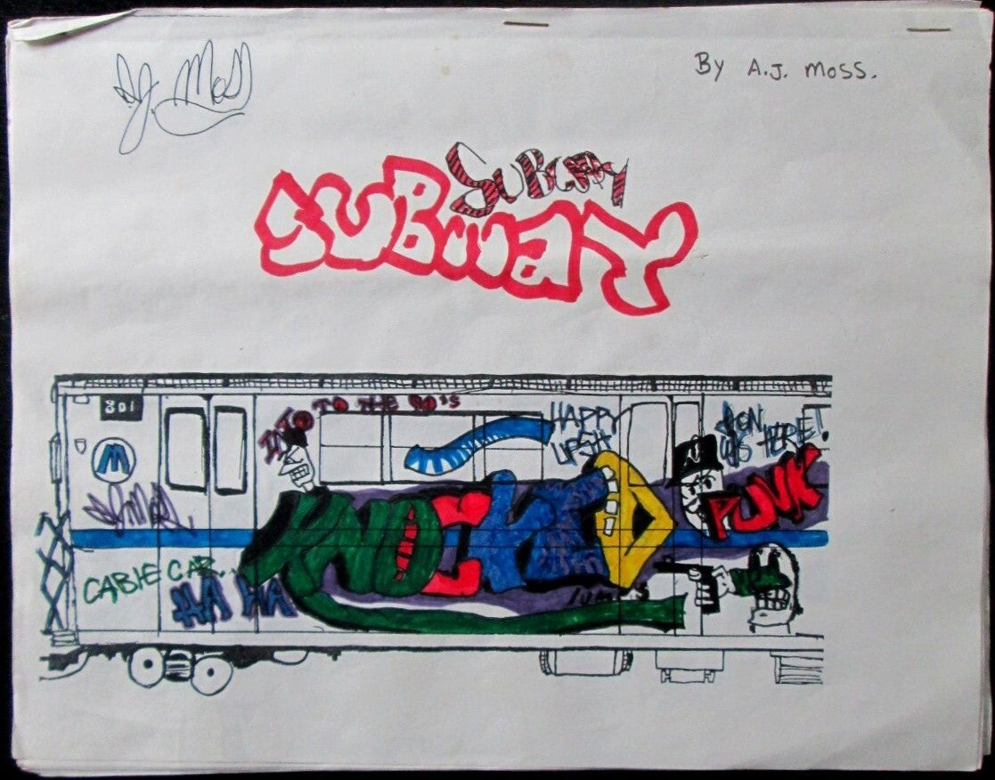 Subway. Book of hand drawn/colored Graffiti Art | Vernacular Art