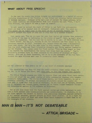 No Rights For Racists Stop Shockley Now! Attica Brigade Flyer