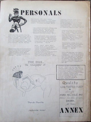 The Dick. An Occasional Newspaper of Observation, Literature and Commentary. Vol. 1., No. 1. February, 1967